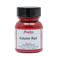 Angelus Acrylic Leather Paint 1 fl oz/30ml Bottle. Autumn Red 184