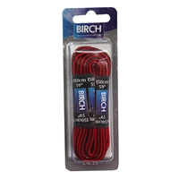 Birch Blister Pack Laces 150cm Hiking Cord Red/Black