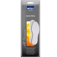 Woly Fun & Fresh Insoles Ladies Size 3. Clearance Offer 50% Off Trade, Whilst Stocks Last