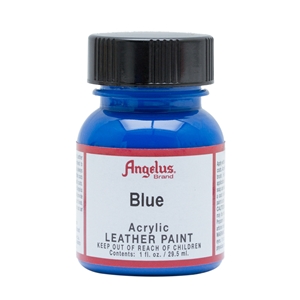 Angelus Acrylic Leather Paint 1 fl oz/30ml Bottle. Blue 040
