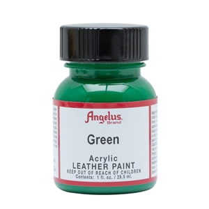 Angelus Acrylic Leather Paint 1 fl oz/30ml Bottle. Green 050