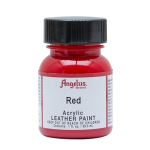 Angelus Acrylic Leather Paint 1 fl oz/30ml Bottle. Red 064