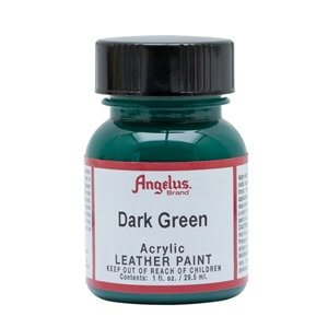 Angelus Acrylic Leather Paint 1 fl oz/30ml Bottle. Dark Green 171