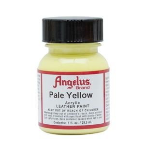 Angelus Acrylic Leather Paint 1 fl oz/30ml Bottle. Pale Yellow 197