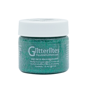 Angelus Glitterlites Acrylic Leather Paint 1 fl oz/30ml Bottle. Emerald