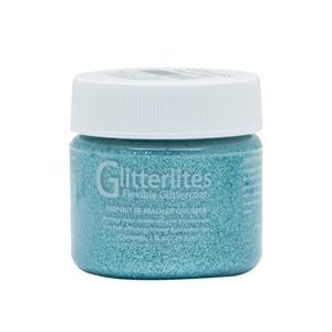 Angelus Glitterlites Acrylic Leather Paint 1 fl oz/30ml Bottle. Ice Ice Blue