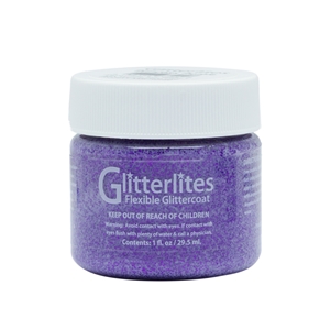 Angelus Glitterlites Acrylic Leather Paint 1 fl oz/30ml Bottle. Princess Purple