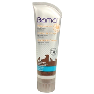 Bama Shoe Cream Tube with Applicator Sponge Mid Brown 75ml (Old Packaging)