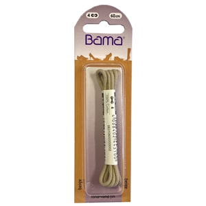 Bama Blister Packed Cotton Laces 60cm Round,Beige
