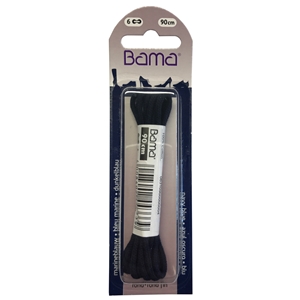 Bama Blister Packed Cotton Laces 90cm Round, Navy Blue