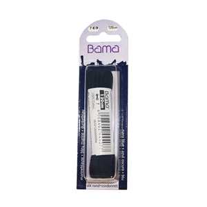 Bama Blister Packed Cotton Laces 120cm Cord, Navy Blue