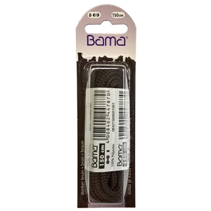 Bama Blister Packed Polyester Laces 150cm Outdoor Cord, Brown