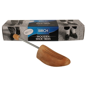 Birch Wooden Shoe Tree with Spring Gents Medium (40-41) (Not for Sale on Amazon/Ebay)