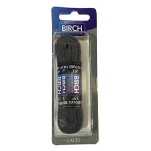 Birch Blister Pack Laces 100cm Flat Grey