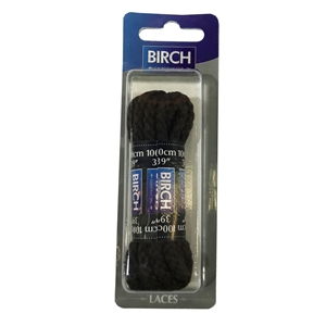 Birch Blister Pack Laces 100cm Chunky Cord Brown