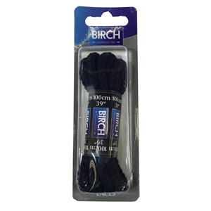 Birch Blister Pack Laces 100cm Chunky Cord Navy Blue