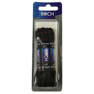 Birch Blister Pack Laces 120cm Chunky Cord Brown