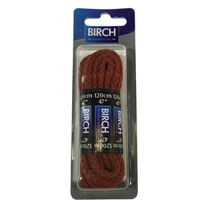 Birch Blister Pack Laces 120cm Chunky Cord Tan