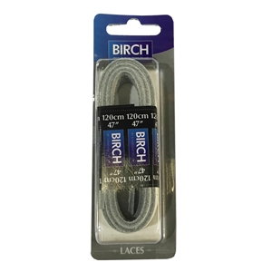 Birch Blister Pack Laces 120cm Leather White