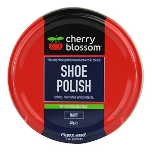 Cherry Blossom Shoe Polish 50ml/40g Tin Navy Blue
