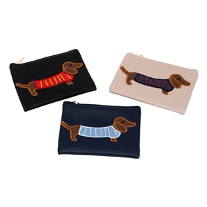 Sausage Dog Mini Purse, Assorted Colours (Beige, Black & Navy)