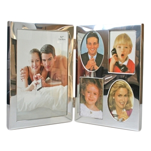 5x7 Inch Hinged Silver Plated Picture Frame CLEARANCE ITEM 50% OFF