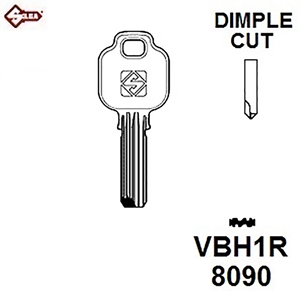 Silca VBH1R, VBH Dimple Security Cylinder Blank