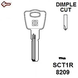 Silca SCT1R, Securit Dimple Blank
