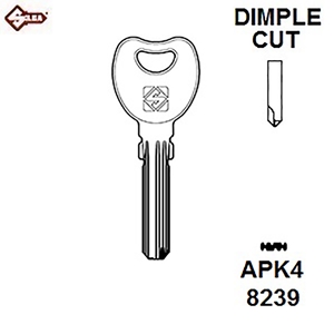 Silca APK4, Dimple Security Cylinder Blank