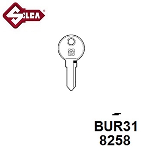 Silca BUR31, Burg Mailbox Cylinder Blank JMA BUR24