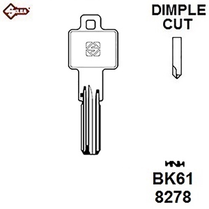 Silca BK61, BKS Security Dimple Blank