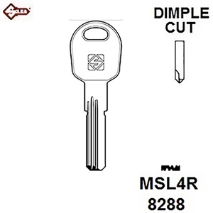 Silca MSL4R, Master Lock Security Dimple Blank