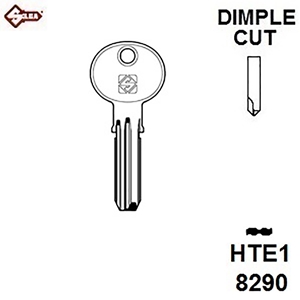Silca HTE1, HTEC Security Dimple Blank. JMA HTE50