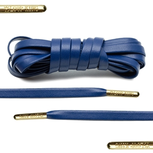 Loop King Leather Laces 75cm Navy Blue