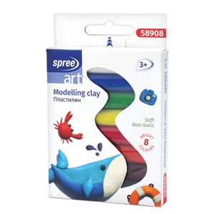 Spree Modelling Clay in 8 Colour Pack