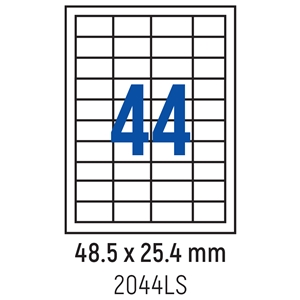 Spree Labels  48.5 x 25.4mm. 44 per A4 Sheet. 100 Sheets per Box