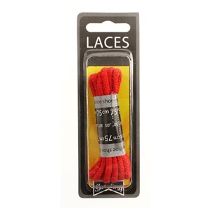 Shoe-String Blister Pack Laces 75cm Cord Red (6 Pairs)
