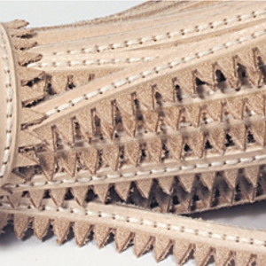 Leather Mock Welting Natural Stitched (per metre)