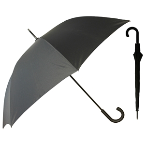 Superior Walking Auto Umbrella Rubberised Handle Black