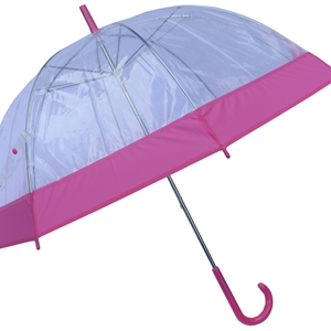 Betty Birch Clear Domed Umbrella Pink