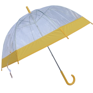 Betty Birch Clear Domed Umbrella Yellow