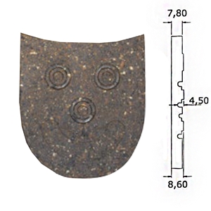 Vibram 2055 Eton EcoStep Heels, 5/6 (3 1/8 Inch / 79mm), Brown (AK)