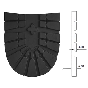 Vibram Marta Walkabout Heels 6mm Black 2 3/4 (Size 2)