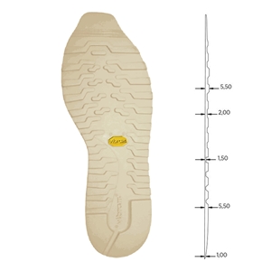 Vibram N-OIL New York Sole Units, Size 6 Ice Length 12 Inch / 301mm