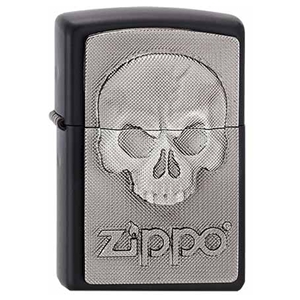 Zippo Black Matte Phantom Skull Lighter