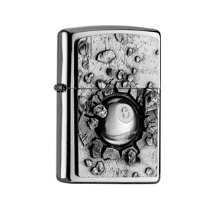 Zippo Lighter, Billard-Design Black 8 Ball