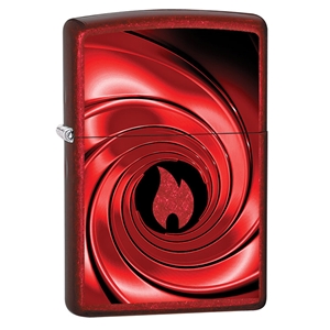 Zippo Lighter, Red Swirl Design
