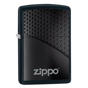 Zippo Lighter, Black Hexagon Design