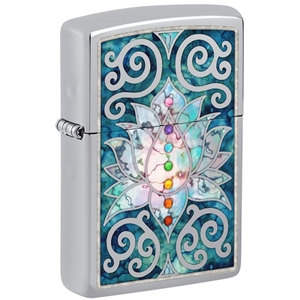 Zippo Lighter, Lotus Flower Design