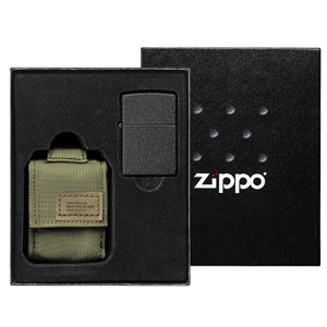 Zippo Green Pouch and Lighter Gift Set